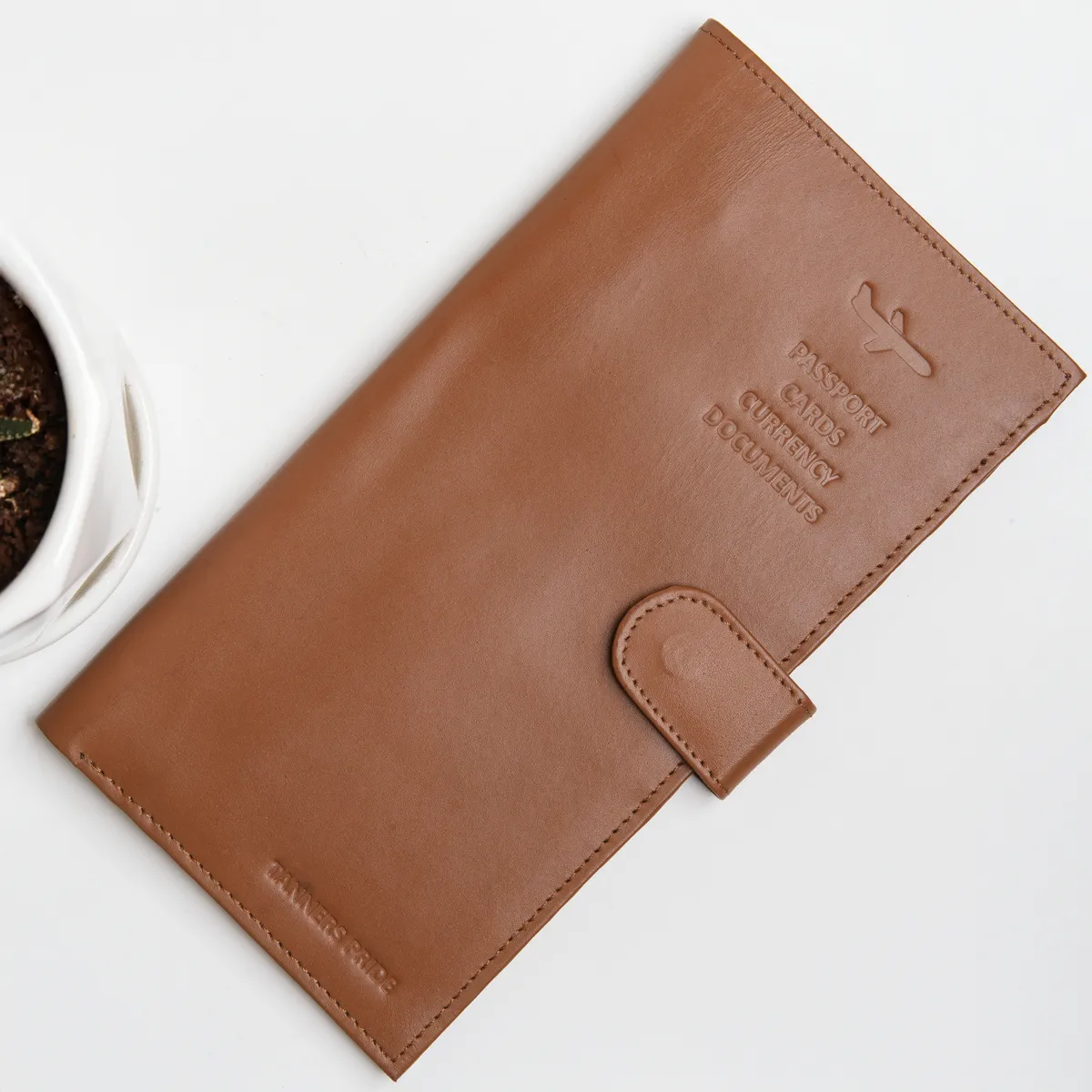 Tanners Pride The Traveller Document Case - Natural Tan Handcrafted Full-Grain Leather (View 2)