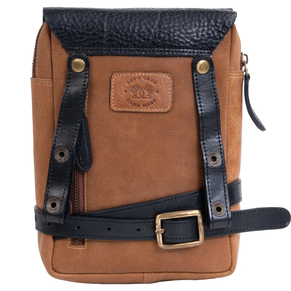 Tanners Pride Leather Motorcycle Thigh Bag | Rider Leg Bag - Tobacco Brown Handcrafted Full-Grain Leather (View 4)