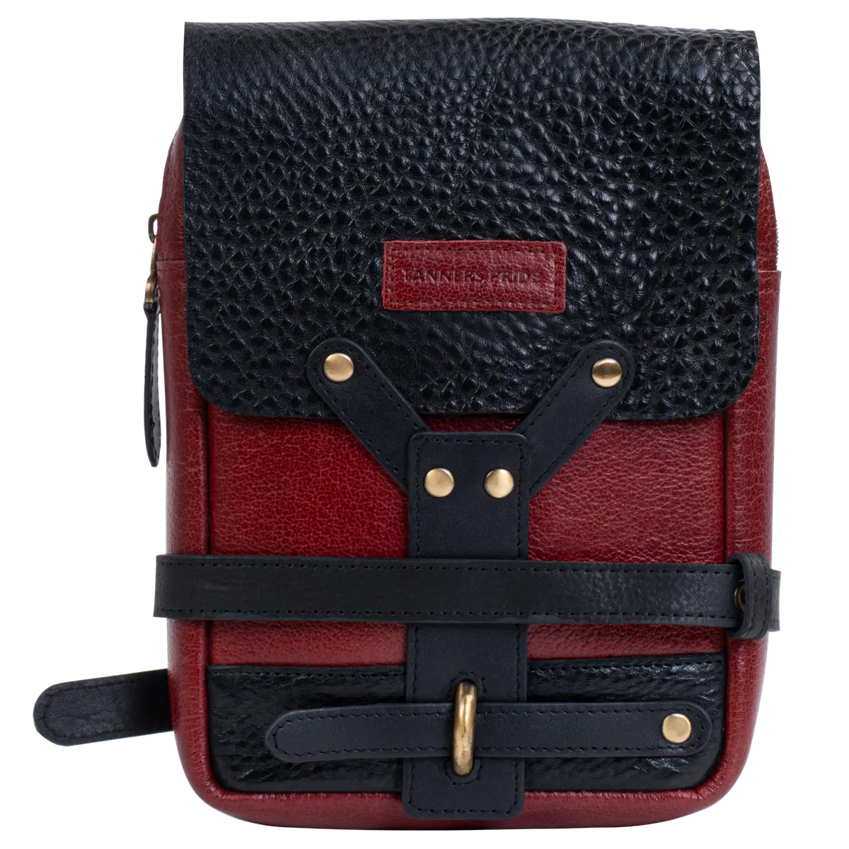 Tanners Pride Leather Motorcycle Thigh Bag | Rider Leg Bag - Vintage Red Handcrafted Full-Grain Leather (View 3)