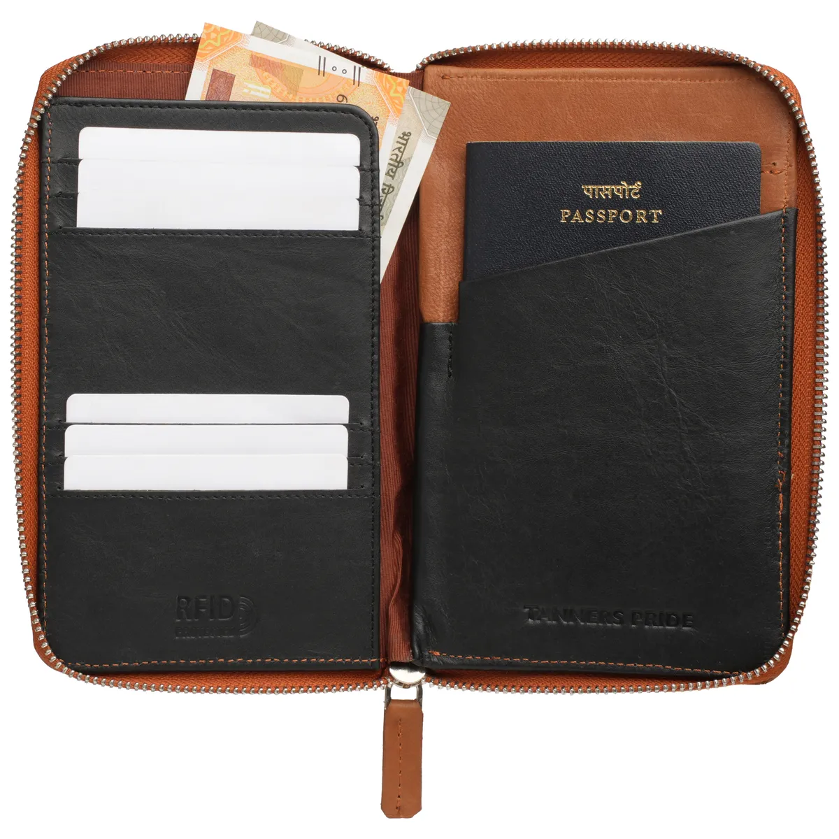 Tanners Pride Travel Folio Sleeve - Natural Tan Handcrafted Full-Grain Leather (View 4)