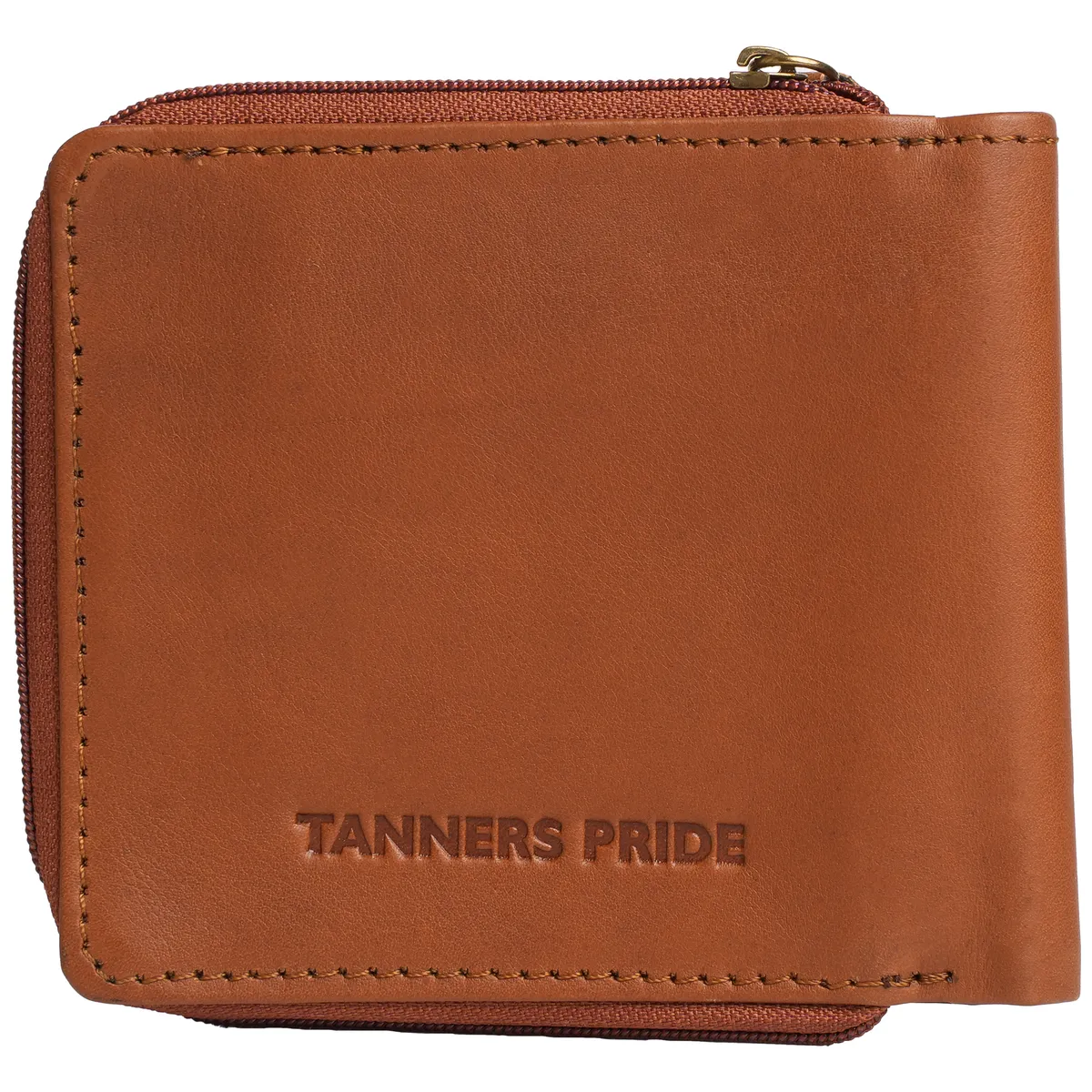 Tanners Pride Tyrel Bi- fold zippered wallet ( RFID Protected) - Natural Tan Handcrafted Full-Grain Leather (View 3)