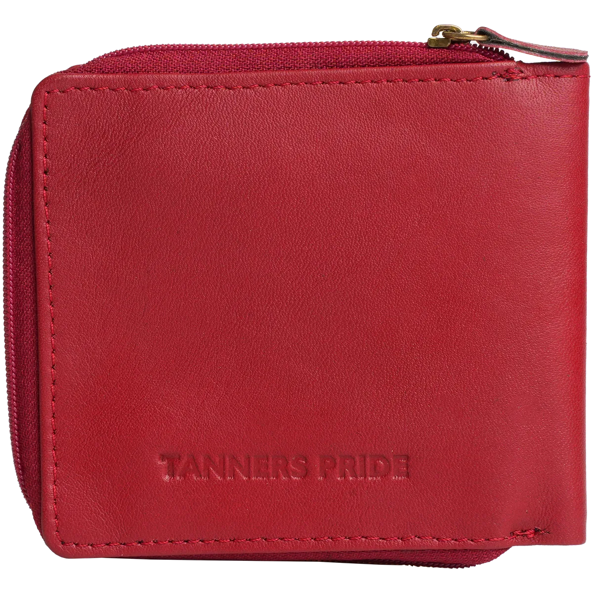 Tanners Pride Tyrel Bi- fold zippered wallet ( RFID Protected) - Vintage Red Handcrafted Full-Grain Leather (View 6)