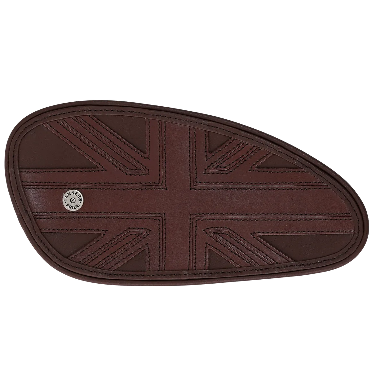 Tanners Pride Union Jack Tankpads (Interceptor 650) - Tobacco Brown Handcrafted Full-Grain Leather (View 7)