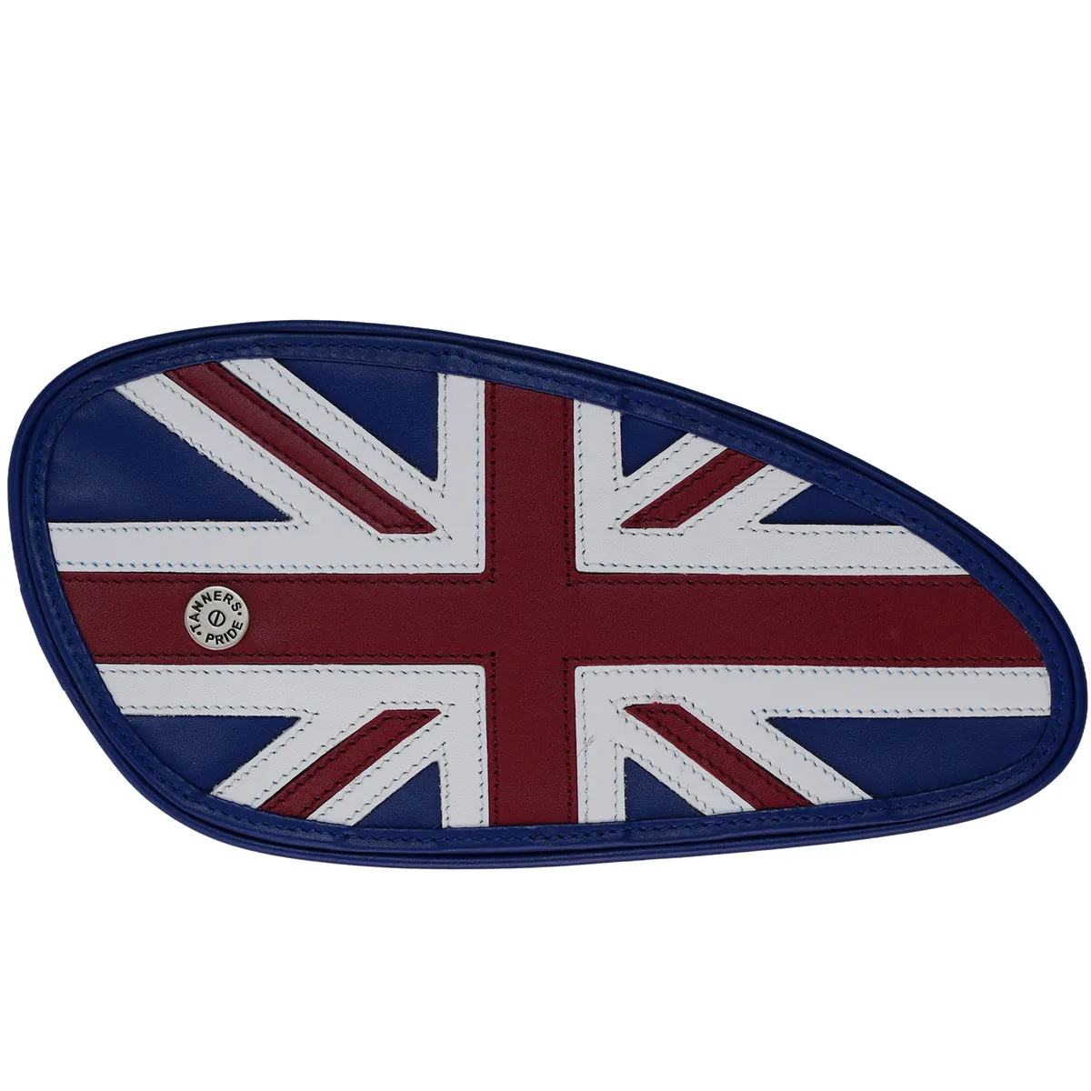 Tanners Pride Union Jack Tankpads (Interceptor 650) - Vintage Red Handcrafted Full-Grain Leather (View 8)